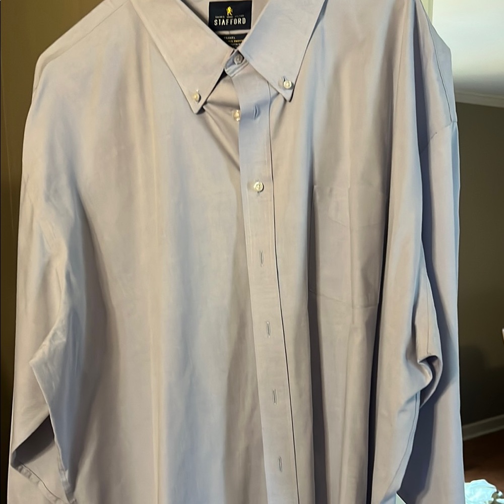 Stafford Men's Light Blue Shirt